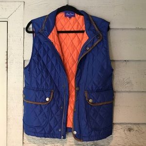 Alan Flusser Quilted Zip Up Vest
